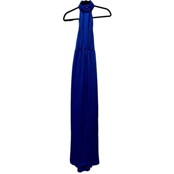NEW Show Me Your MuMu Collette Halter Maxi Dress in Royal Blue Size-XS MSRP $198 - Picture 3 of 10